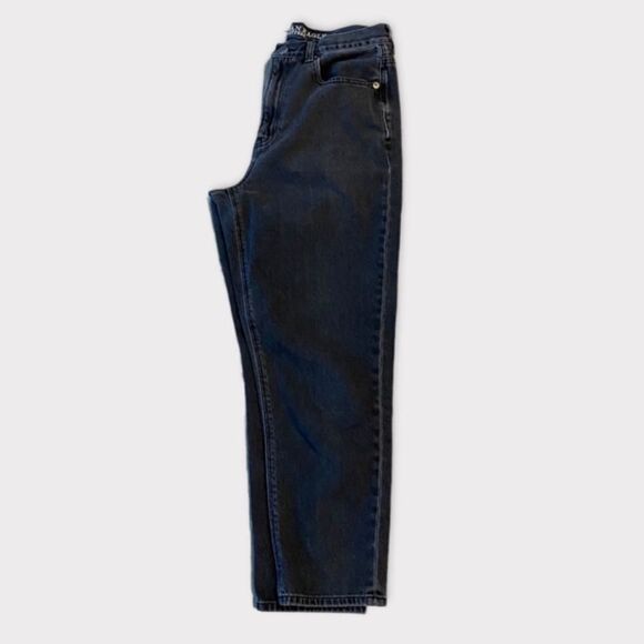 American Eagle Black Mom Straight Leg Hi Waisted Denim Jeans - Picture 1 of 8